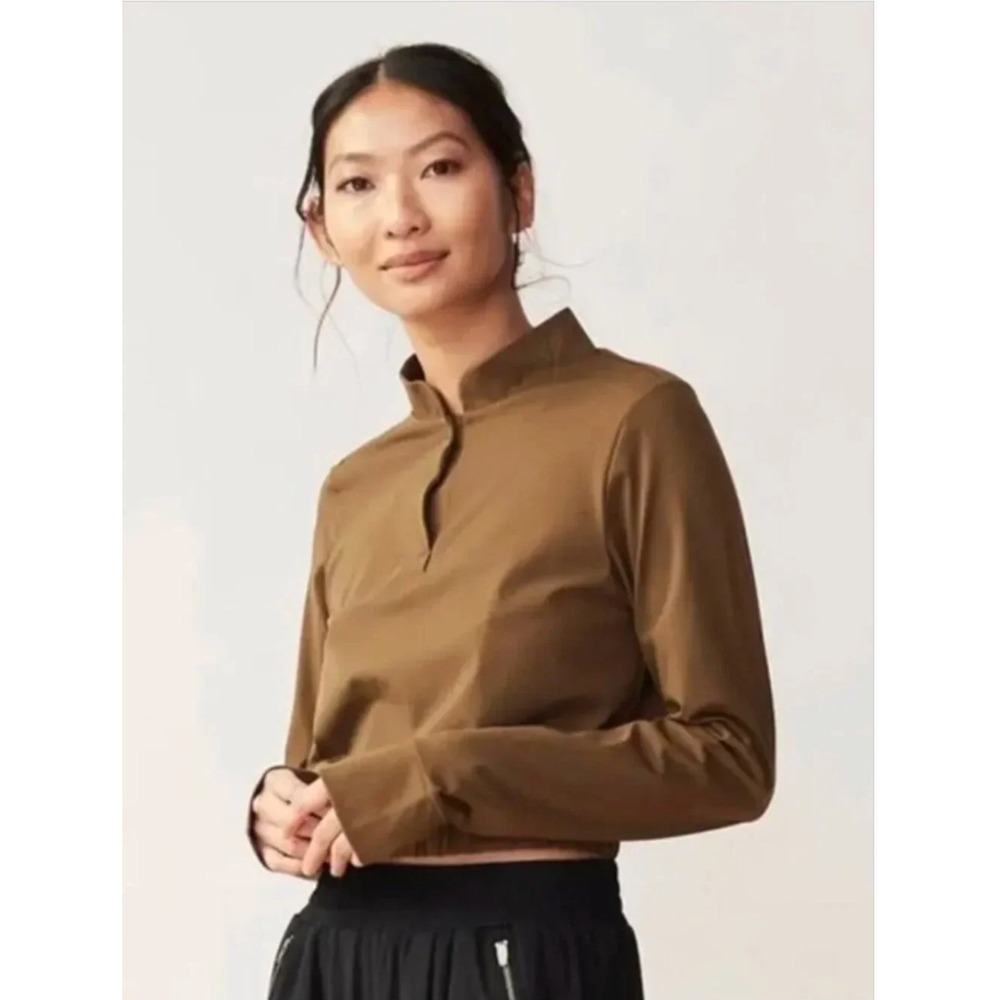 ADAY 1/4 Button Pullover S Green